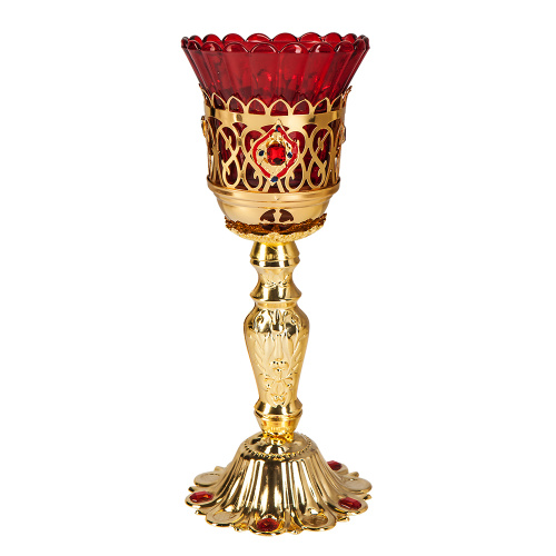 Лампада настольная, цинковый сплав, 9х20 см, №1, У 55-0012