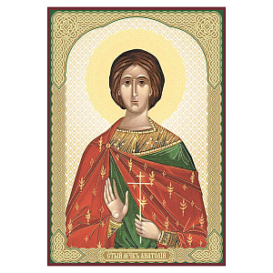 Икона мученика Анатолия Никейского, МДФ, 6х9 см (6х9 см)