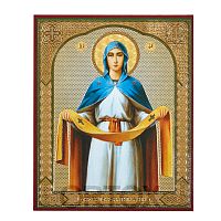 Икона Божией Матери "Покров Пресвятой Богородицы", 10х12 см, МДФ №3