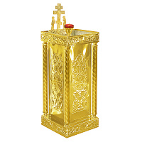 Панихидный стол песковой "Иерусалимский", колонны, чеканка, 40х40х90 см