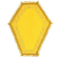 Плат под крест шестигранный желтый вышитый