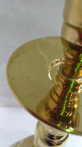 Подсвечник напрестольный, латунь, 13х34 см, №2, У 13-0315 фото 6 Подсвечник напрестольный, латунь, 13х34 см, №2, У 13-0315 фото 6