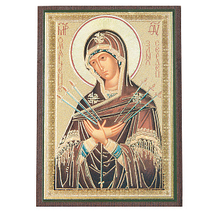 Икона Божией Матери "Умягчение злых сердец", МДФ (6х9 см)