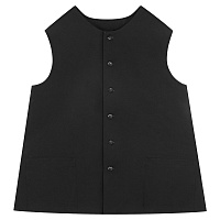 Жилет для священнослужителей черный утепленный, габардин, с накладными карманами