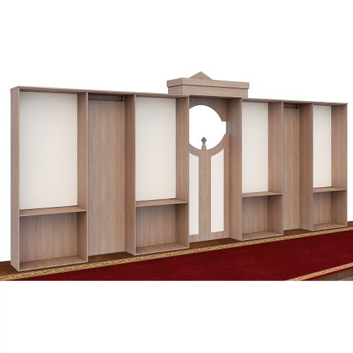 Иконостас "Самарский" одноярусный, цвет "дуб честерфилд", 608х40х275 см фото 3 Иконостас "Самарский" одноярусный, цвет "дуб честерфилд", 608х40х275 см фото 3