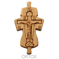 Крест параманный деревянный, резной, 4,2х8 см