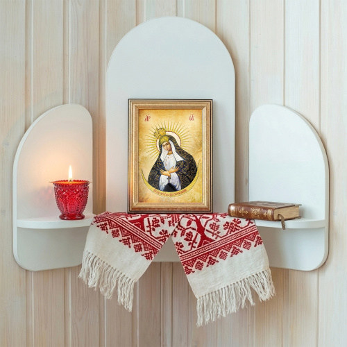 Икона Божией Матери "Остробрамская" в пластиковой рамке, 13х1,5х18 см фото 2