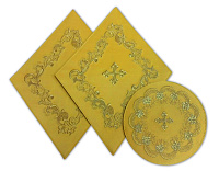 Платы под крест и плат под лампаду вышитые желтые (1 комплект)