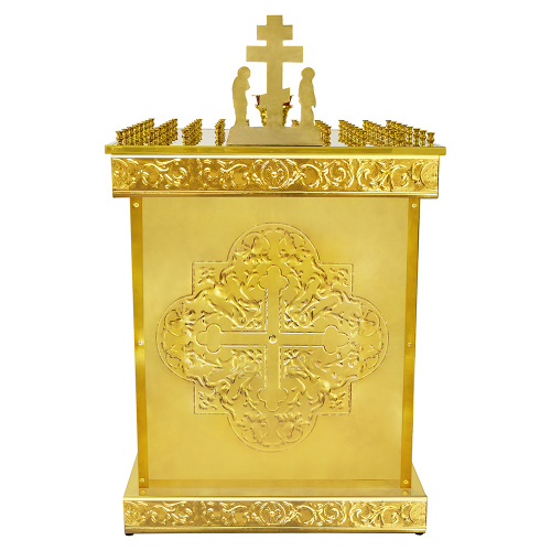 Панихидный стол на 70 свечей "Синайский", чеканка, 70х50х93 см фото 5