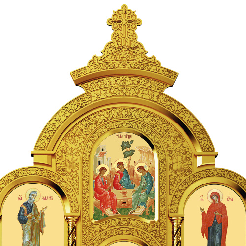 Иконостас деревянный резной "Владимирский" пятиярусный, цвет "золото", 690х860х45 см фото 4 Иконостас деревянный резной "Владимирский" пятиярусный, цвет "золото", 690х860х45 см фото 4
