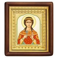 Икона великомученицы Марины (Маргариты) Антиохийской, 18х20 см, деревянный киот