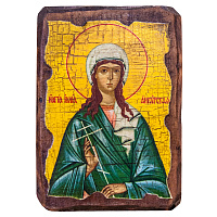 Икона мученицы Иулии (Юлии) Анкирской, 6,5х9 см, под старину