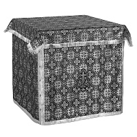 Облачение на престол с пеленой, шелк "Горненский", черное с серебром