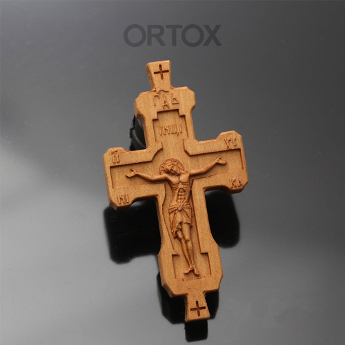 Крест параманный деревянный резной, 4,5х8 см фото 3