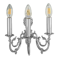 Бра церковное на 3 свечи, под серебро, 25х22 см