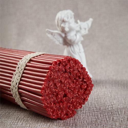 Свечи церковные воскосодержащие красные, 1 кг фото 5