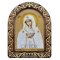 Набор для вышивания бисером "Икона Божией Матери "Умиление", 13,5х17 см, с фигурной рамкой