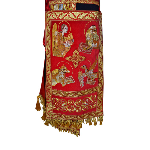 Иерейское облачение красное, парча, бархат, вышивка фото 8