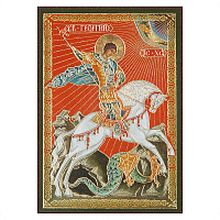 Икона великомученика Георгия Победоносца, МДФ