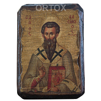 Икона святителя Василия Великого, 6,5х9 см, под старину