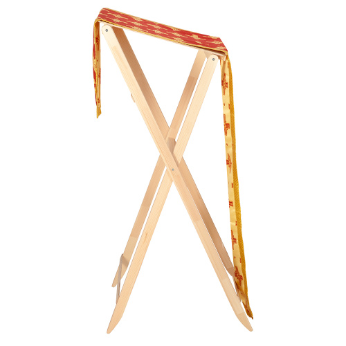 Накидка на аналой перекидная, жаккардовая ткань "Святительская", красная с золотом, 45,5х200 см фото 3