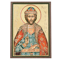 Икона благоверного великого князя Игоря Черниговского, МДФ, 6х9 см