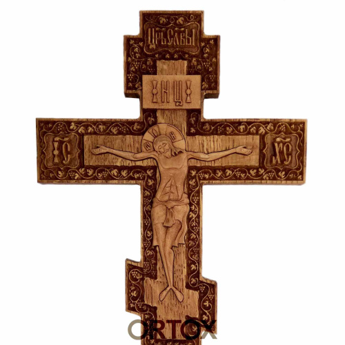 Крест напрестольный резной "Виноградный", 17х31,5 см фото 4