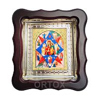 Икона Божией Матери "Неопалимая Купина", 20х22 см, фигурная багетная рамка