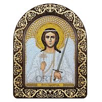 Набор для вышивания бисером "Икона Ангела Хранителя", 13,5х17 см, с фигурной рамкой