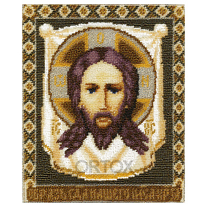 Набор для вышивания бисером "Икона Спасителя "Спас Нерукотворный", 18,5x22,5 см (15 цветов бисера)