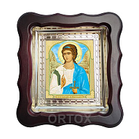 Икона Ангела Хранителя, 20х22 см, фигурная багетная рамка