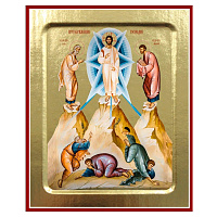 Икона Преображения Господня, на дереве, золочение (поталь), 12,5х16 см