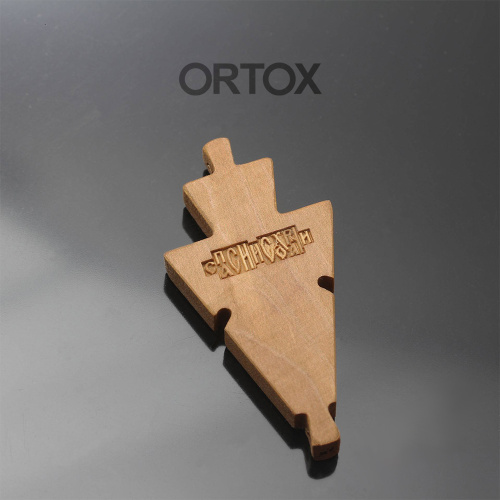 Крест параманный деревянный резной, 3,8х8 см фото 4