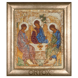 Набор для вышивания крестом "Икона Пресвятой Троицы", 30х35 см (счетный крест)