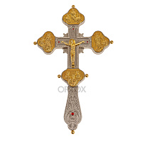 Крест напрестольный, гравировка, камни, 19,5х31 см, У-0928