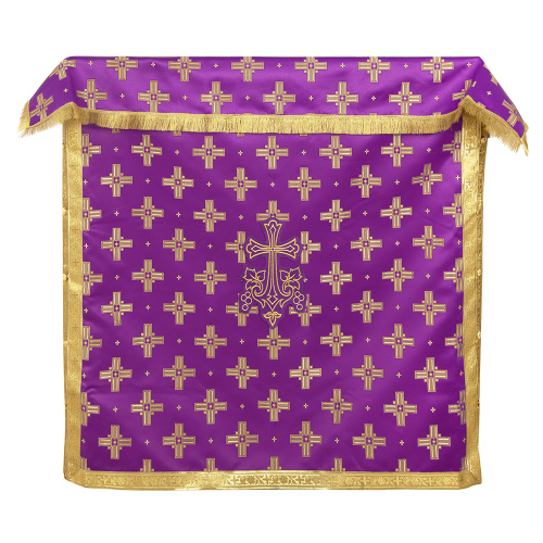 Облачение на престол с пеленой, шелк "Святительский", фиолетовое с золотом фото 2