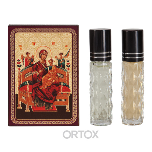 Набор ароматов с иконой Божией Матери "Всецарица", в индивидуальной подарочной упаковке, 2 шт. по 10 мл фото 3