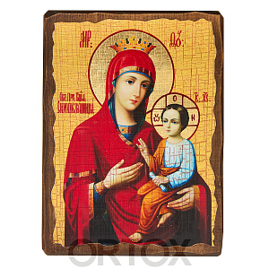 Икона Божией Матери "Скоропослушница", под старину, 17х23 см (под старину)