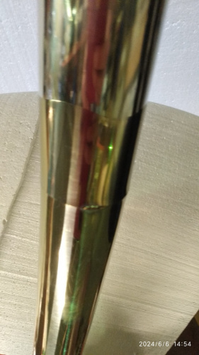 Столбик ограждения солеи металлический, 32х91 см, цвет "под золото", У-1120 фото 4