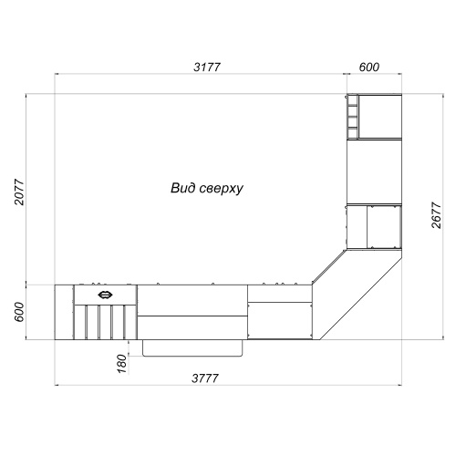 Свечная лавка "Самарская". Компоновка №5 белая фото 9