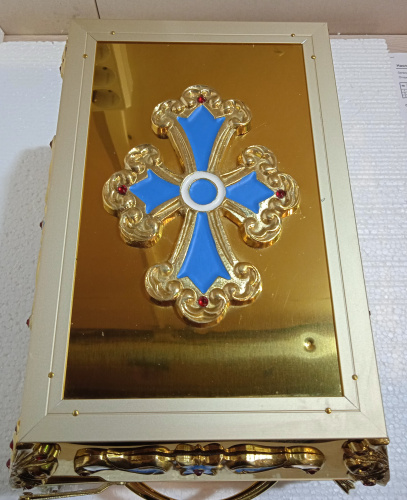 Ковчег для святых мощей, 28х20х17 см, литые элементы, У-0455 фото 3