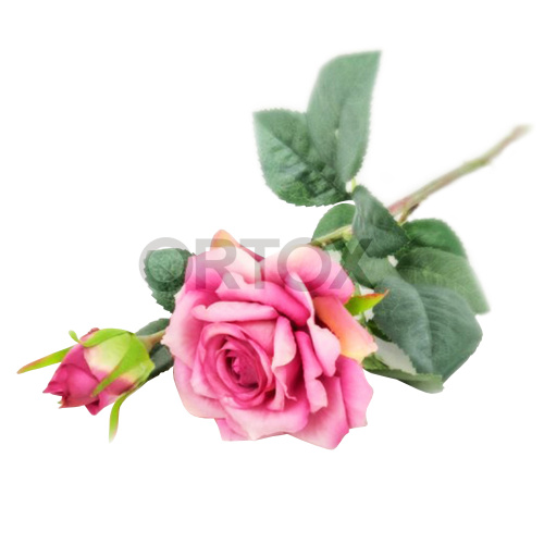 Цветы искусственные "Ветка розы" №1, цвета в ассортименте фото 5
