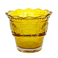 Стаканчик для лампады "Ландыш" желтый, 8,5х7 см Стаканчик для лампады "Ландыш" желтый, 8,5х7 см