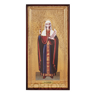 Икона большая храмовая великомученицы Параскевы Пятницы, прямая рама (60х120 см)