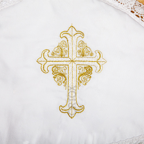 Комплект для крещения "Мечта" белый: рубашка и пеленка, хлопок, размер в ассортименте фото 3