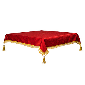 Пелена на престол, парча, 130х130 см (красная)