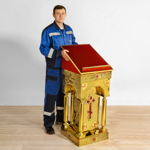 Аналой боковой "Палестинский", чеканка, литье, 52х52х120 см  фото 8