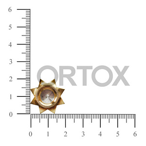 Мощевик "Звезда" врезной с рубчатым кантом, Ø 20/7 мм (защитный лак)