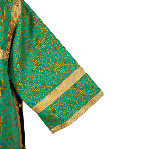 Стихарь алтарника, парча "Афон", зеленый с золотом фото 5