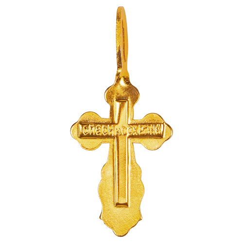 Нательный крестик №11, гальванический, 1,3х2,9 см, золотистый фото 7
